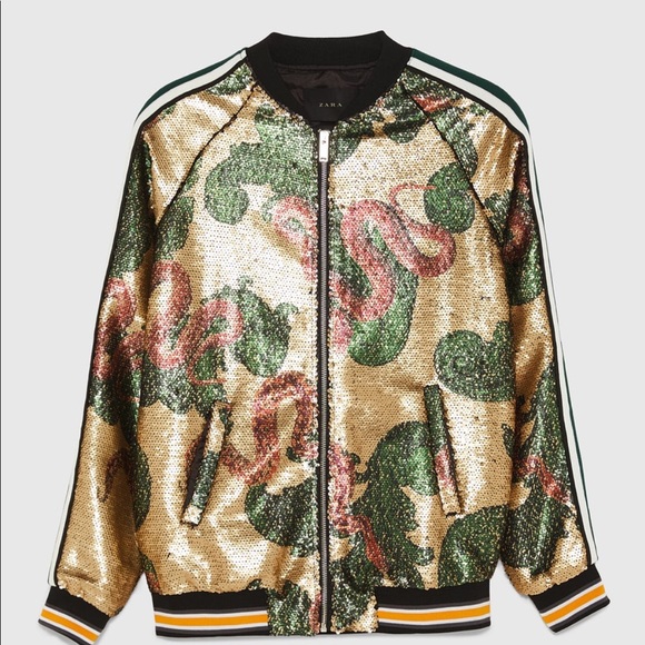 zara snake jacket